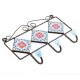 Turquoise Red Floral Tiles Hooks